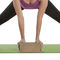 Yoga Cork Block ไม่มีขี้เลื่อยชุดออกกำลังกายจุกไม้ก๊อกธรรมชาติความหนาแน่นสูง
