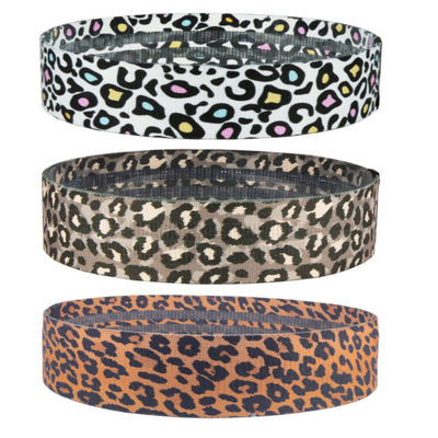 Leopard Print Workout Exercise Booty 208cm Resistance Bands Set For Pilates Sport Crossfit Fitness Training